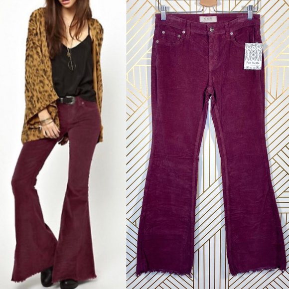 Free People Pants - Free People Vintage Cord Flare Pants Wood Violet